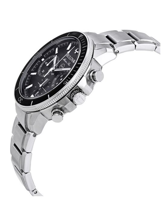 NWT Bulova Marine Star Chronograph Black Dial Men\'s Watch